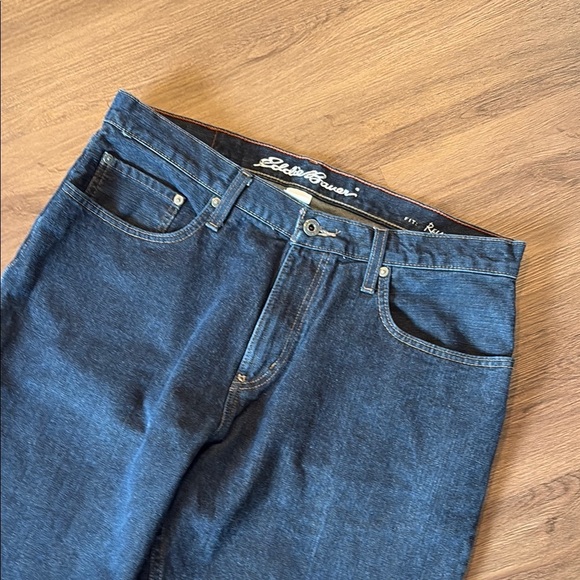 Eddie Bauer Blue Straight Jeans Classic Denim - Picture 4 of 6